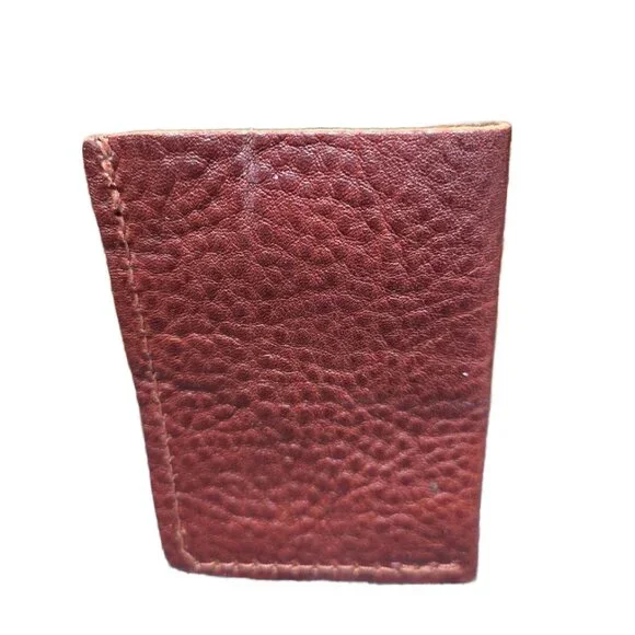 💳 Portland Leather Goods Minimalist Card Case in Brown Pebbled Leather - Picture 2 of 2